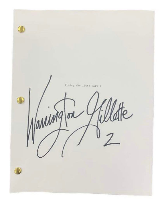Warrington Gillette Friday the 13th Part 2 Autographed Script