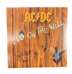 Simon Wright AC/DC & Dio Drummer Autographed Fly on the Wall Vinyl Album