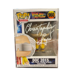 Doc Brown Back to the Future Funko Autographed by Christopher Lloyd