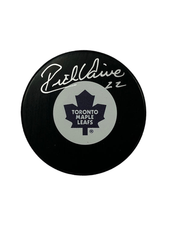 Rick Vaive Toronto Maple Leafs NHL Autographed Puck