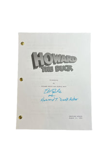 Ed Gale Howard the Duck Autographed Script