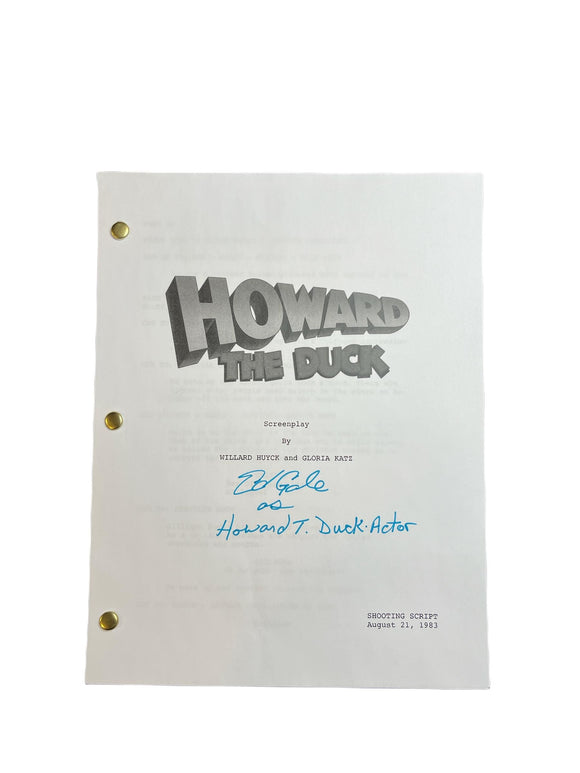 Ed Gale Howard the Duck Autographed Script