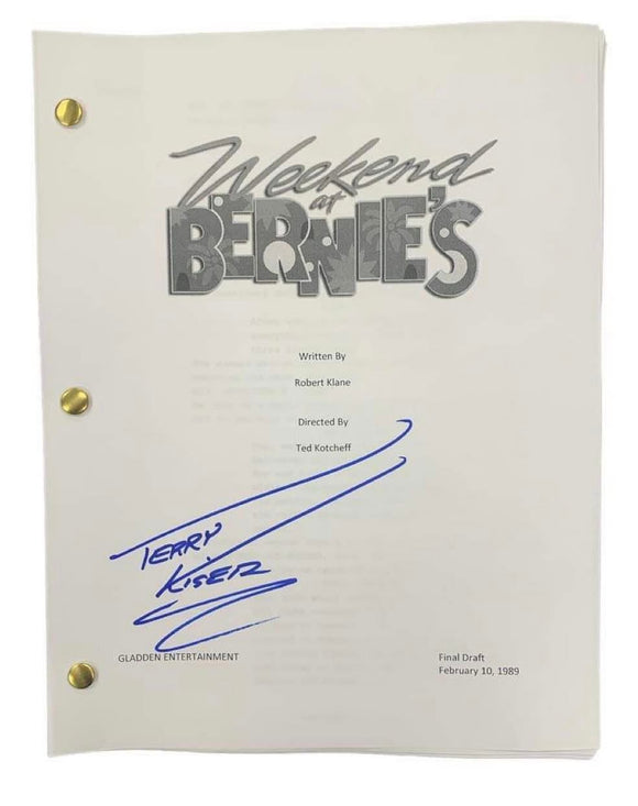 Terry Kiser Weekend at Bernie's Autographed Script