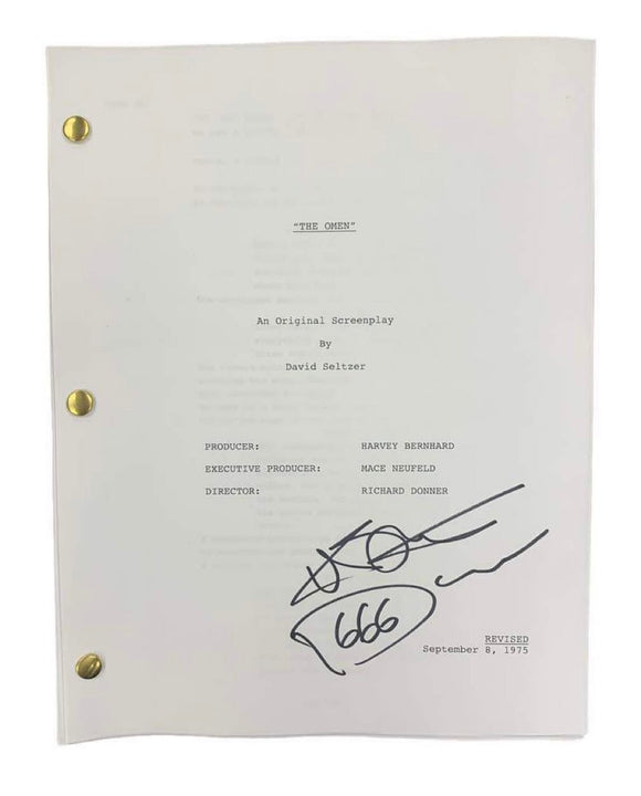 Harvey Stephens The Omen Autographed Script