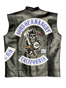 Kim Coates Autographed Sons of Anarchy Motorcycle Cut /Vest SOA