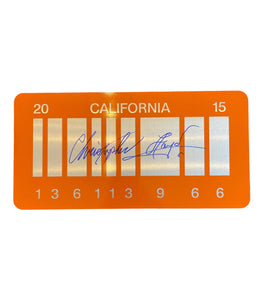 Back to the Future II License Plate Autographed by Christopher Lloyd