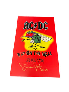 Simon Wright AC/DC Fly on the Wall Autographed Poster