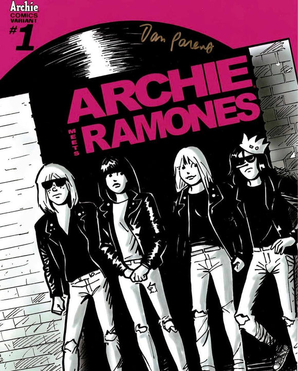Dan Parent Autographed 8x10 of Archie Meets Ramones