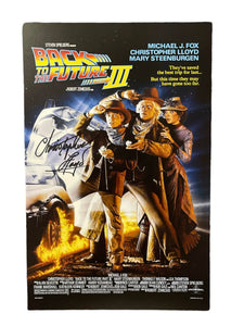 Back to the Future III Mini Poster Autographed by Christopher Lloyd