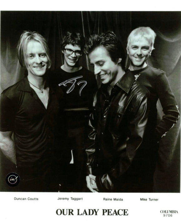 Jeremy Taggart Our Lady Peace Autographed 8x10 Publicity Photo