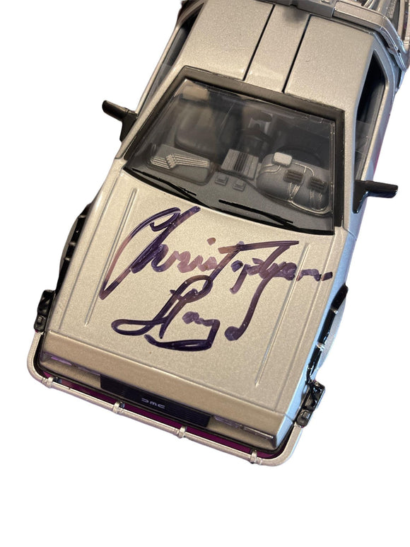 Back to the Future 1:24 Diecast Metal Delorean Autographed by Christopher Lloyd