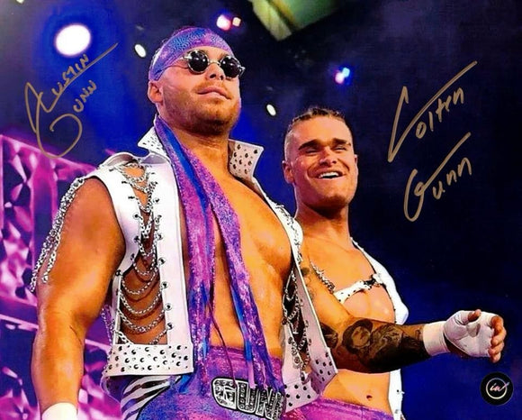 The Gunn Club Dual Autographed AEW Photo # 3