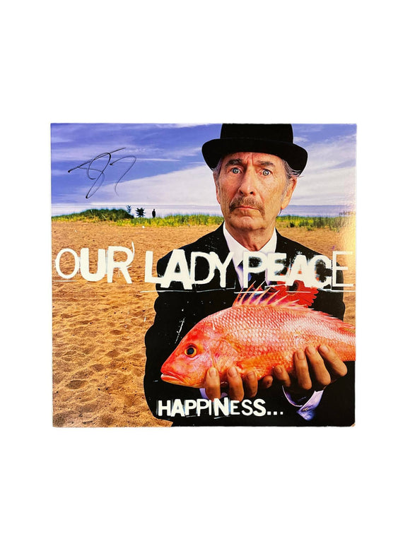 Jeremy Taggart Our Lady Peace Autographed Happiness... Vinyl Album