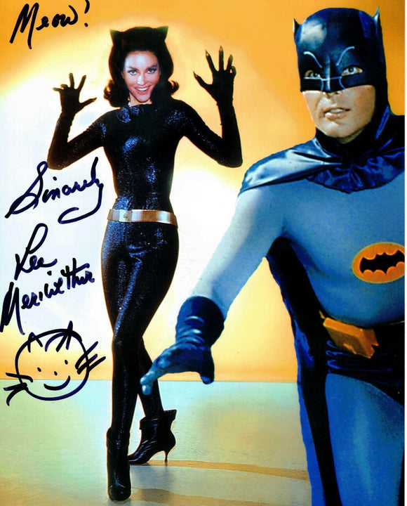 Lee Meriwether Autographed Photo as Catwoman in Batman 1966 w/ Adam West