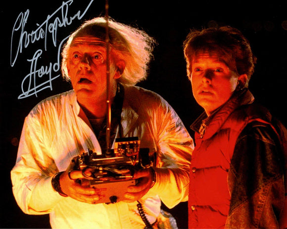 Christopher Lloyd Doc Brown Autographed Back to the Future 8x10 Photo
