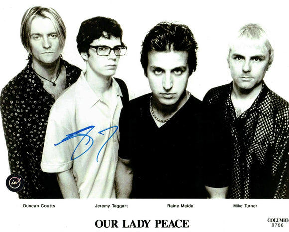 Jeremy Taggart Our Lady Peace Autographed Colour 8x10 Publicity Photo