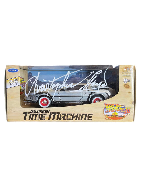 Back to the Future III 1:24 Diecast Metal Delorean Autographed by Christopher Lloyd