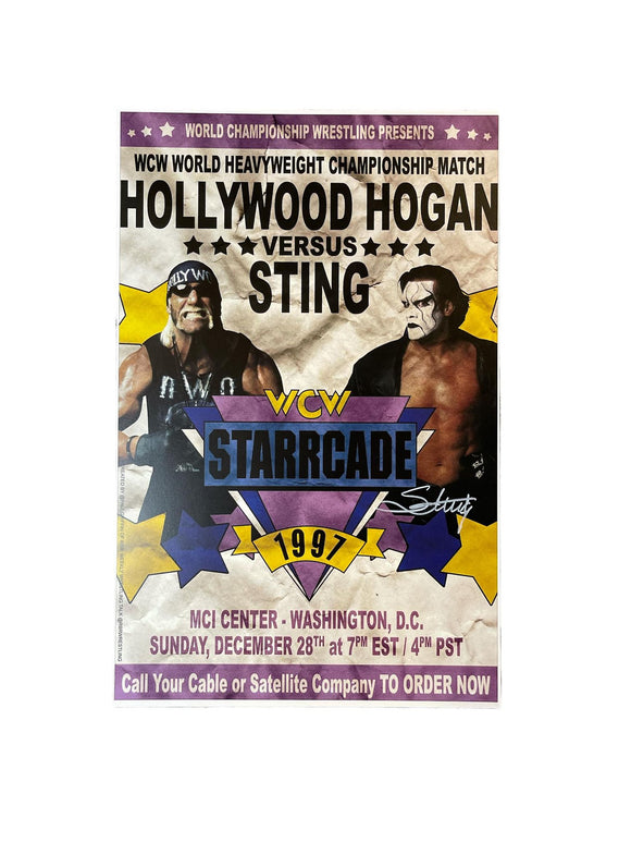 Sting Autographed Starcade '97 Replica Mini Poster