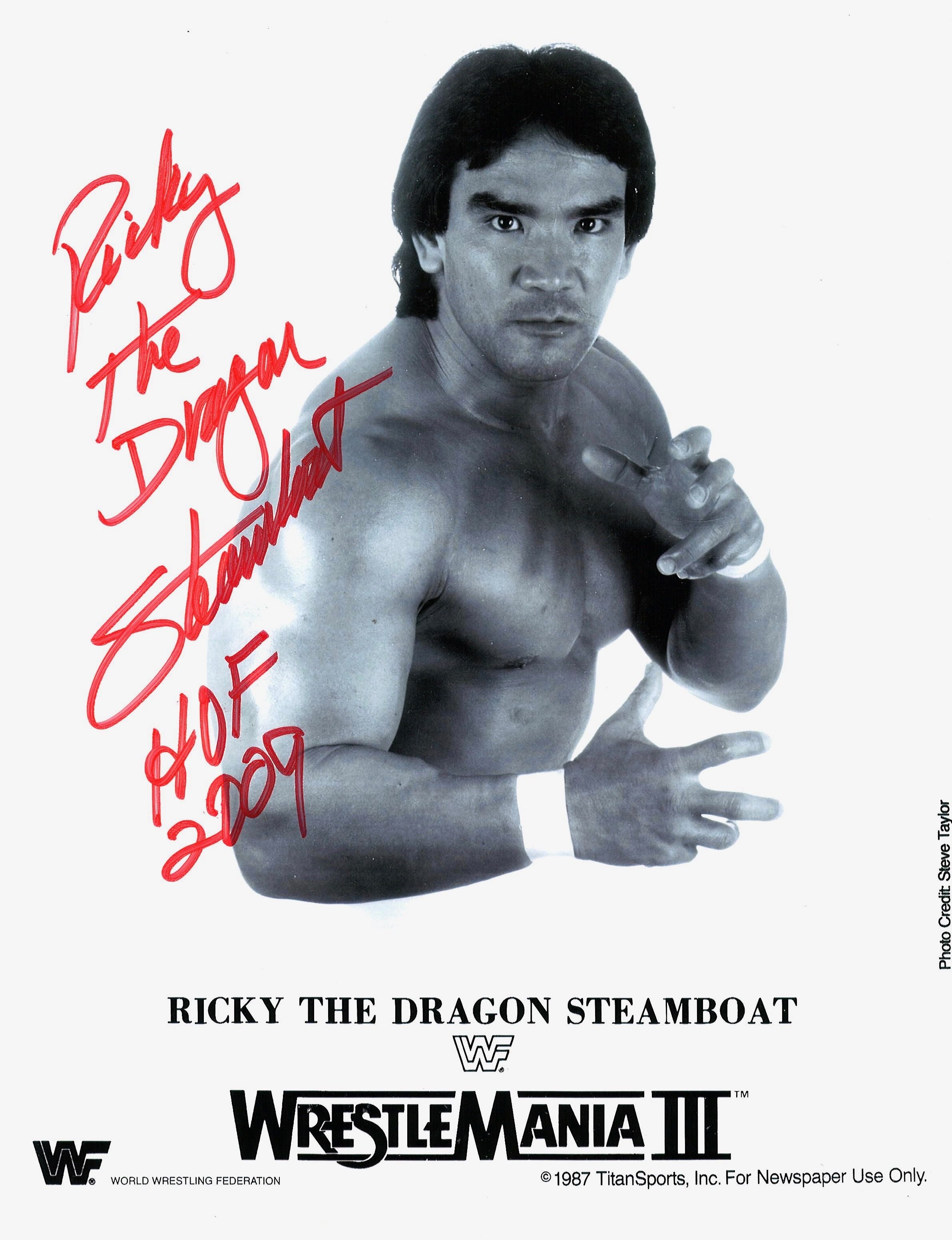 Ricky "The Dragon" Steamboat WWF Autographed 8x10 Icon Autographs