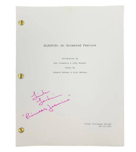 Linda Larkin Princess Jasmine Aladdin Autographed Script