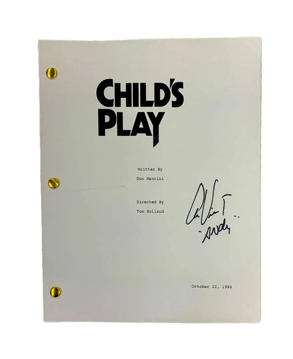 Alex Vincent Child's Play Autographed Script