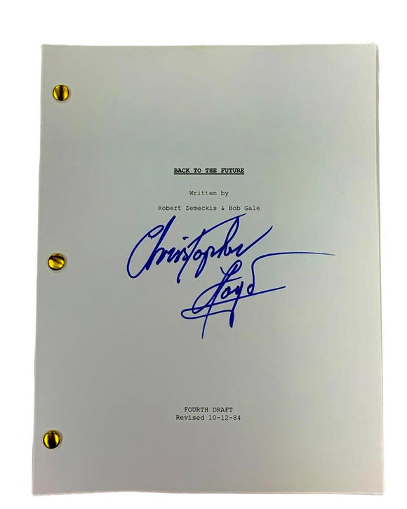 Christopher Lloyd Back to the Future Autographed Script