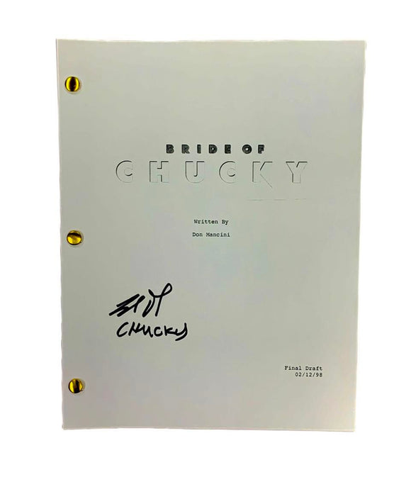 Brad Dourif Chucky Autographed Bride of Chucky Script