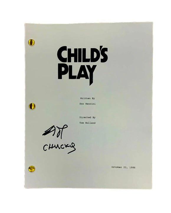 Brad Dourif Chucky Autographed Child's Play Script