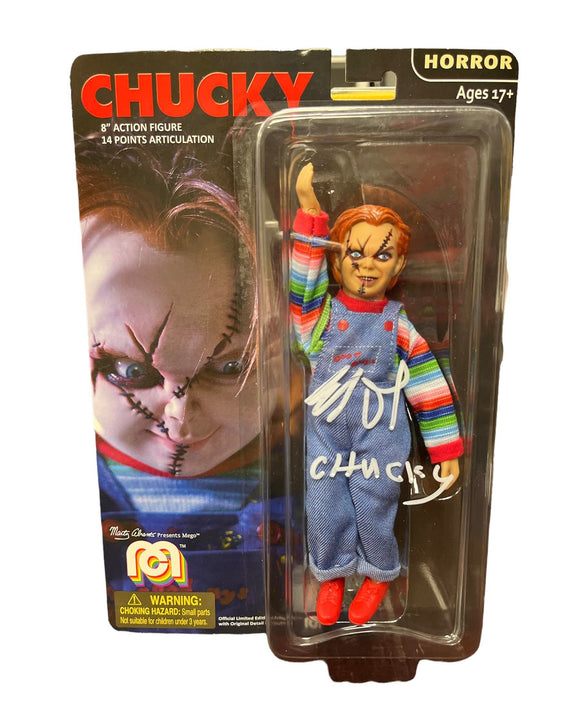 Brad Dourif Child's Play Chucky Mego Autographed Figure
