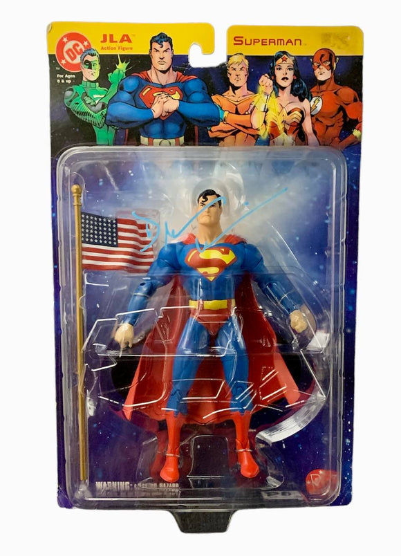 Dean Cain as Superman in the hit TV series Lois & Clark autographed figure with American Flag.