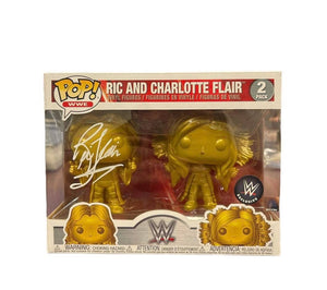 The Nature Boy Ric Flair & Charlotte Flair Autographed Funko Pop 2-Pack