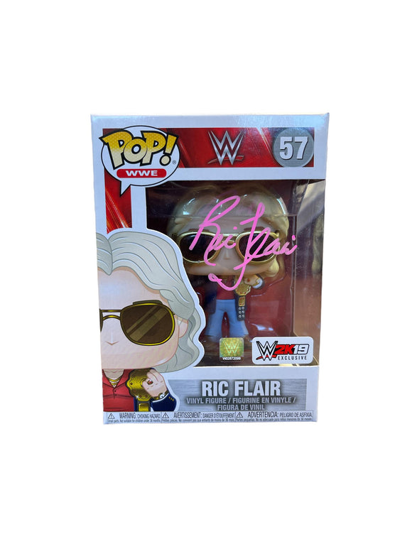 The Nature Boy Ric Flair WWE Autographed Funko Pop #57