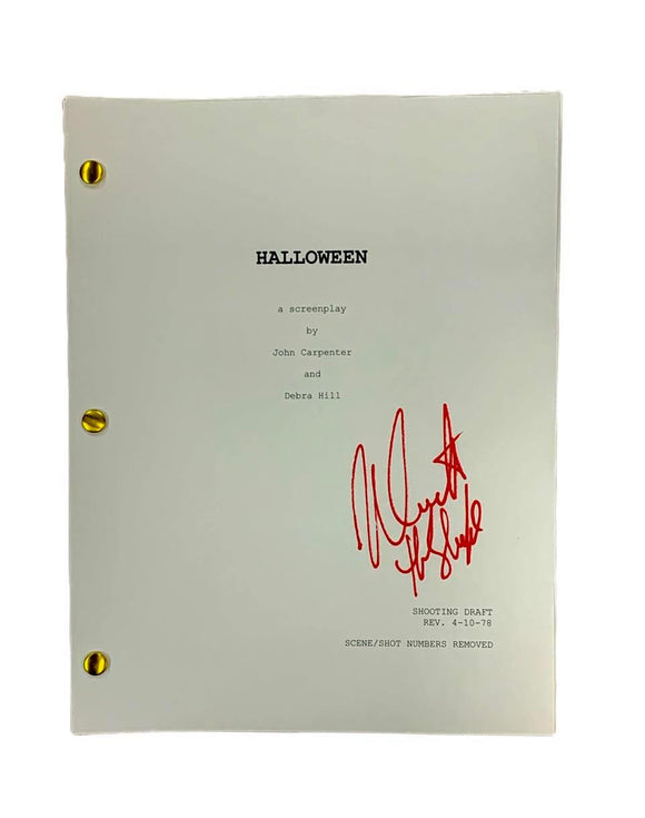 Nick Castle Michael Myers Red Autographed Halloween Script