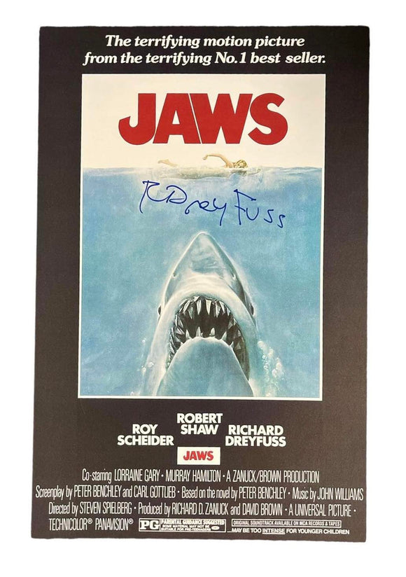 Richard Dreyfuss Autographed Jaws 11x17