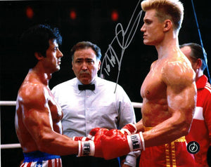 Dolph Lundgren Autographed Rocky IV 8x10