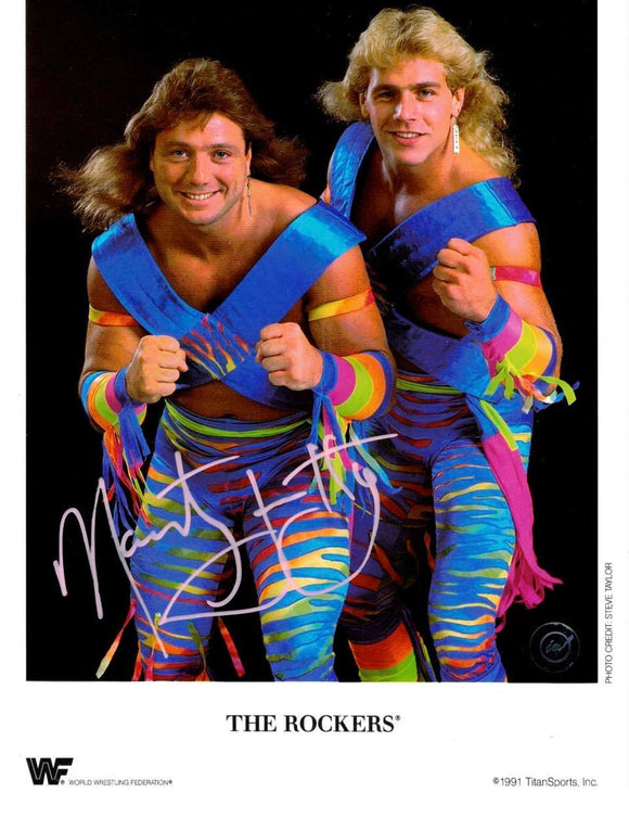 Marty Jannetty Autographed WWF the Rockers 8x10 Photo
