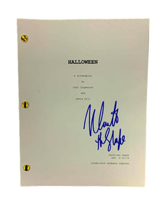 Nick Castle Michael Myers Blue Autographed Halloween Script