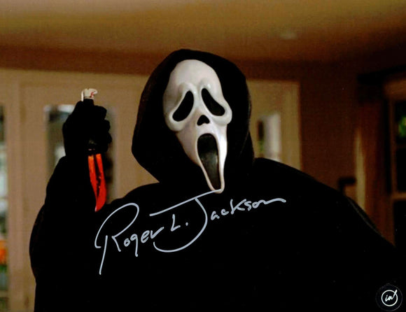 Roger Jackson voice of Ghostface in Scream Autographed 8x10 Photo