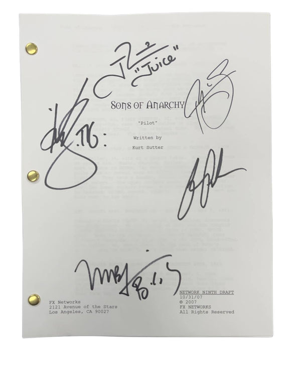 Cast Signed Sons of Anarchy Autographed Pilot Script FIVE AUTOGRAPHS