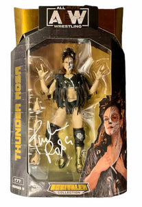 Thunder Rosa Autographed AEW figure signed in white Sharpie.