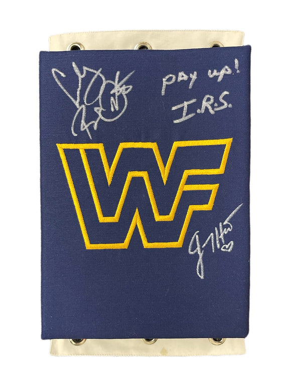 WWF Retro Turnbuckle Autographed by Cowboy Bob Orton, I.R.S. & Jimmy Hart